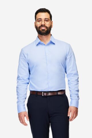 																	chambray bleu														